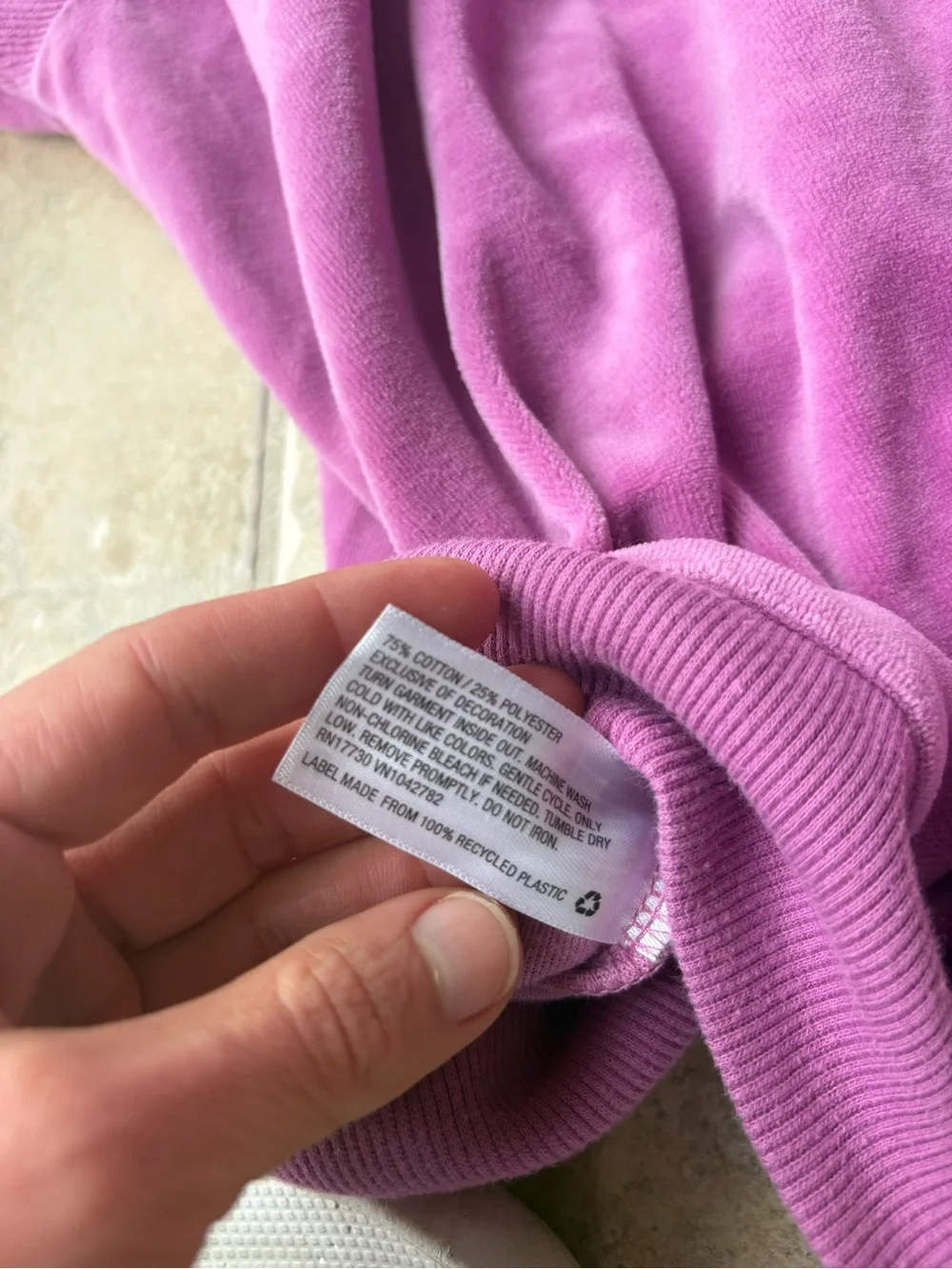 Wild Fable Purple Velour Quarter 1/4 Zip Pullover Sweatshirt Size Small S - Picture 11 of 11